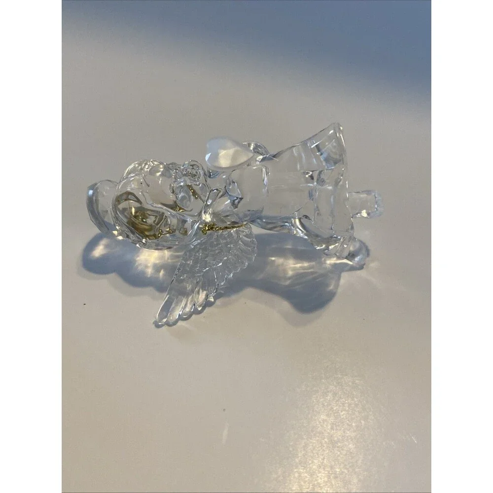 Acrylic Clear Birthstone Angel Hanging Ornament Christmas JUNE PEARL Holiday
